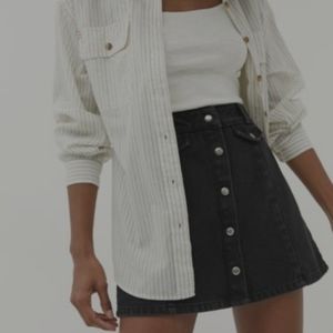 BDG black denim skirt